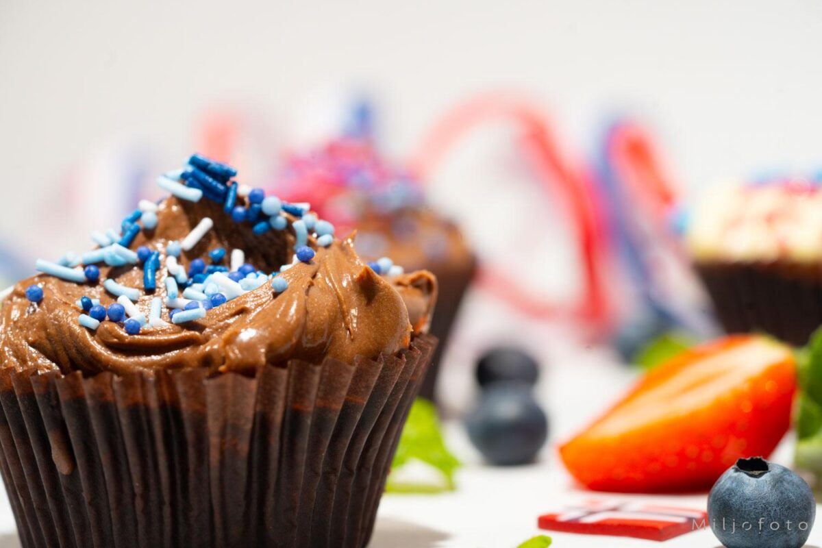 Muffins og bær Muffins og bær