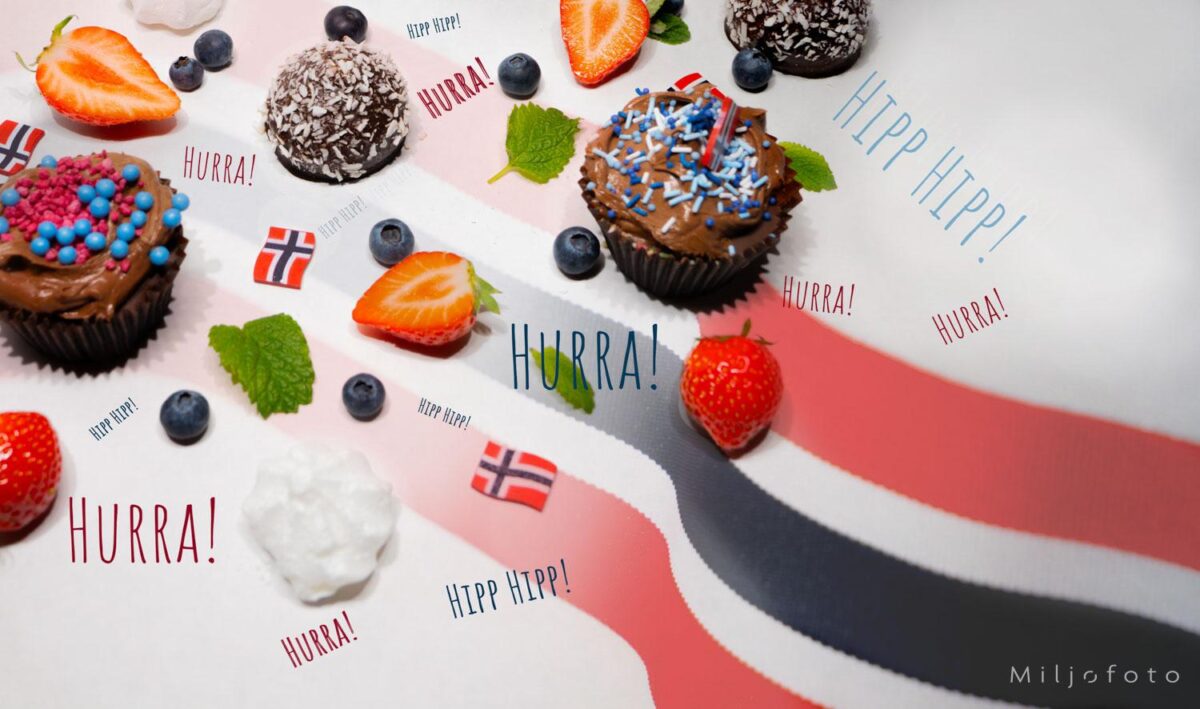 Flagg og kake plakat Flagg og kake plakat