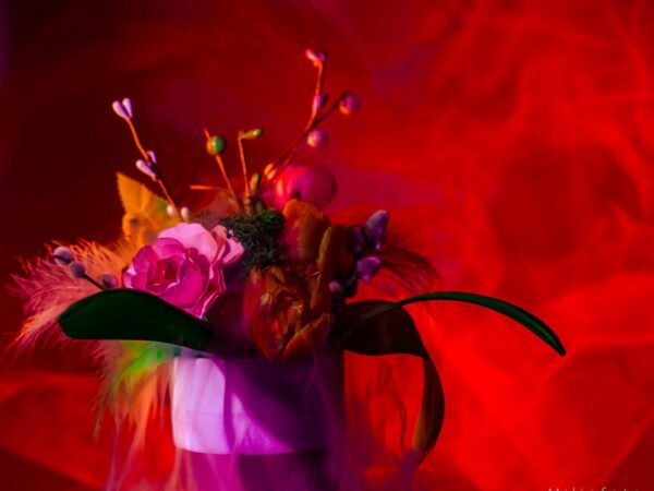 Blomsterpynt påske rød