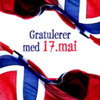 Gratulerer med 17.mai flagg bilde