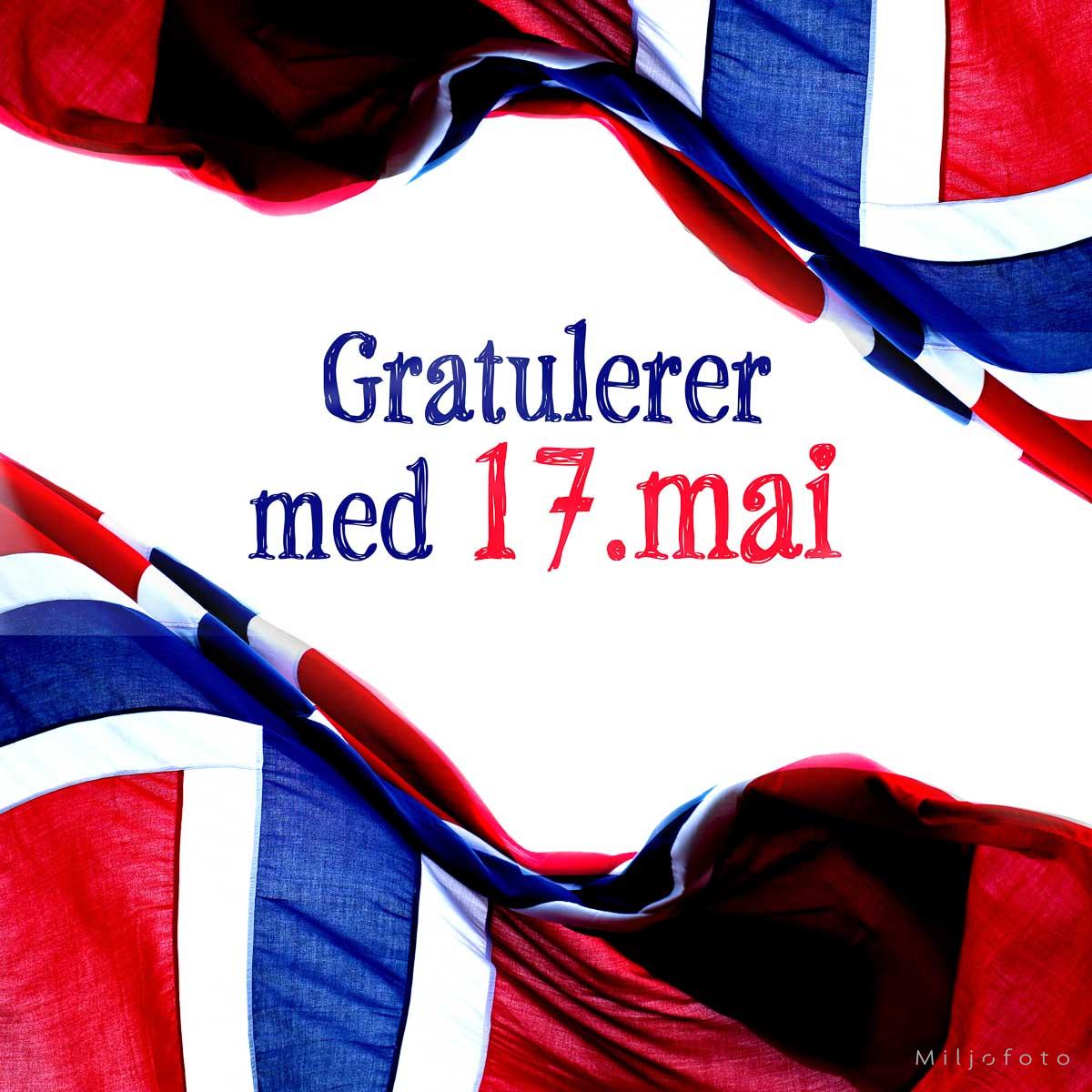 Gratulerer med 17.mai flagg bilde Gratulerer med 17.mai flagg bilde