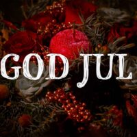 God jul med eple dekorasjon