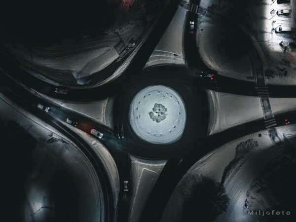 Rundkjøring - Vinter