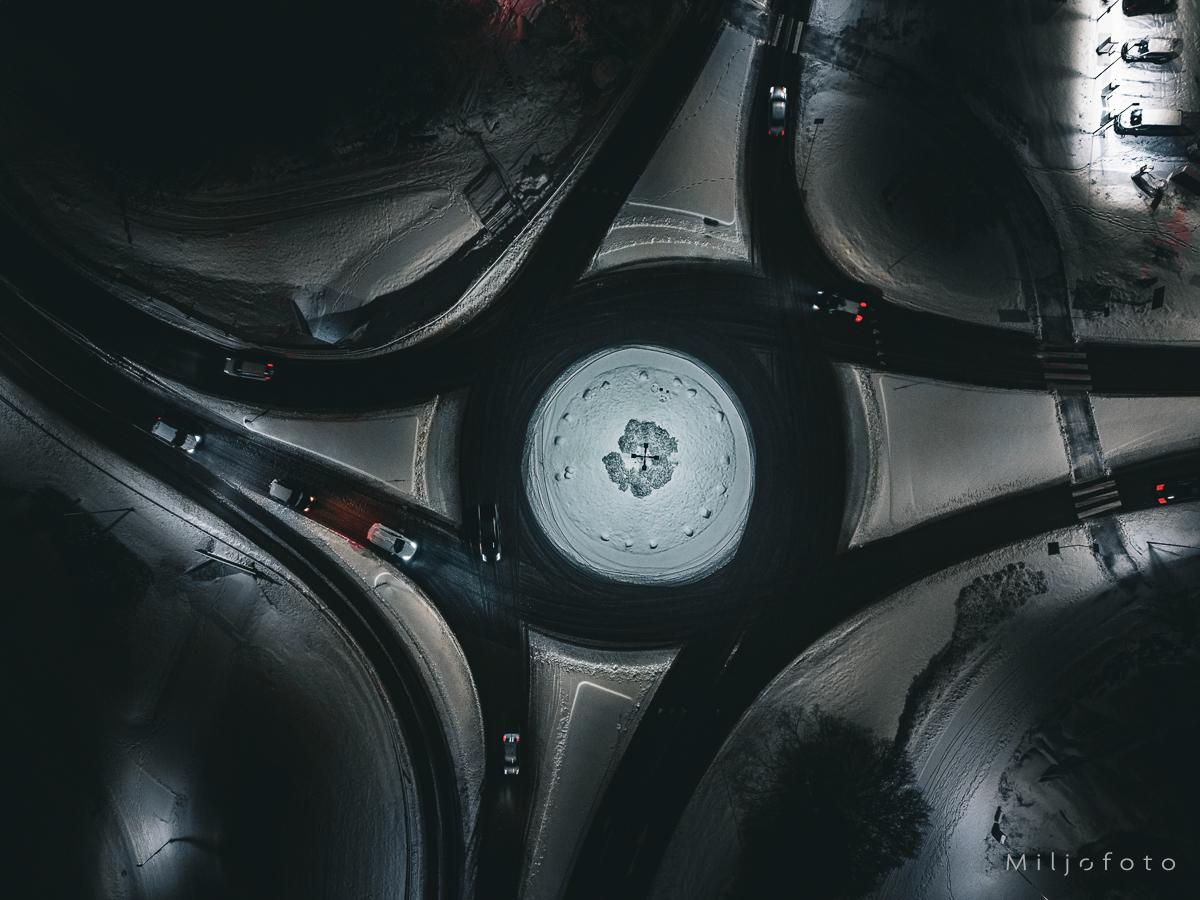 Rundkjøring - Vinter Rundkjøring - Vinter