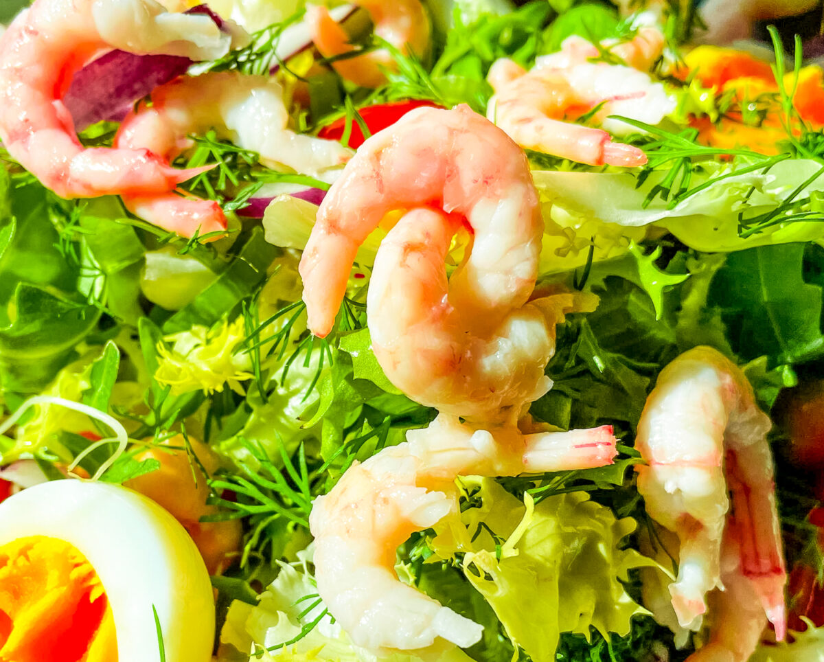Salat med reker - mat