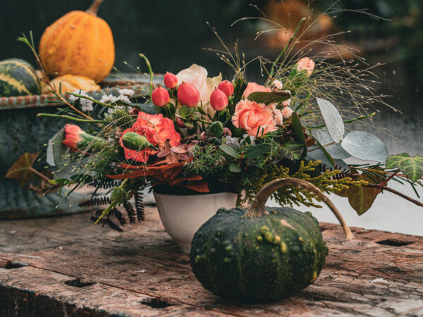 Blomster og gresskar