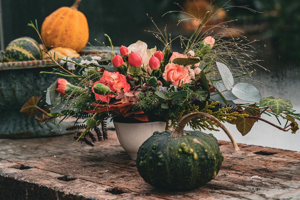 Blomster og gresskar