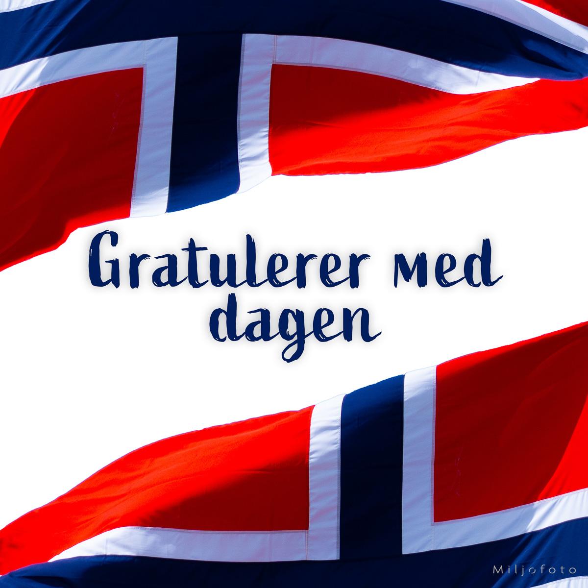 Gratulerer - 17.mai (flagg)